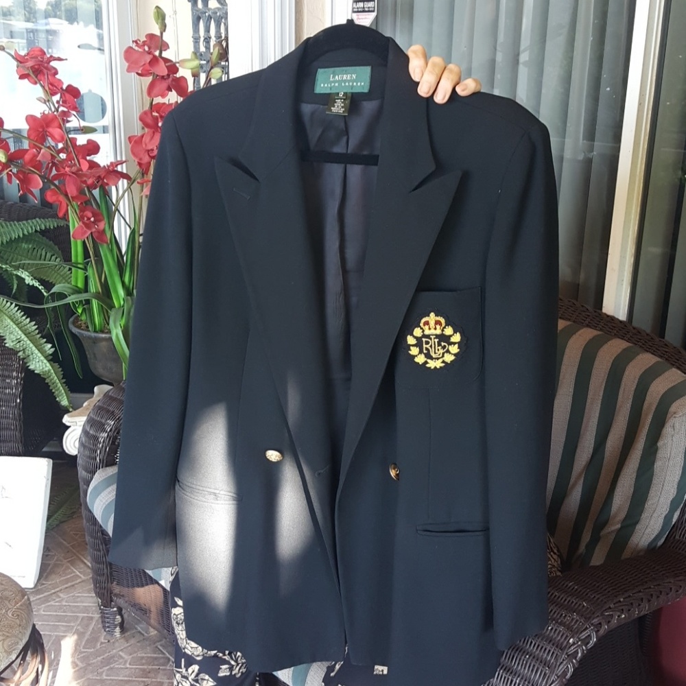 Vintage monogrammed Ralph Lauren blazer